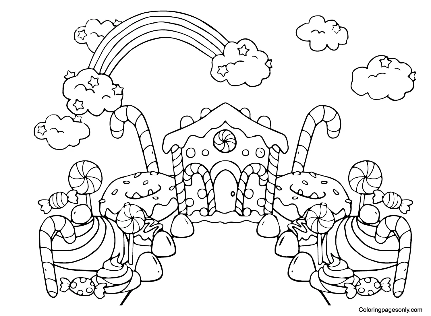 Desenhos de Terra de Doces Para Colorir 16