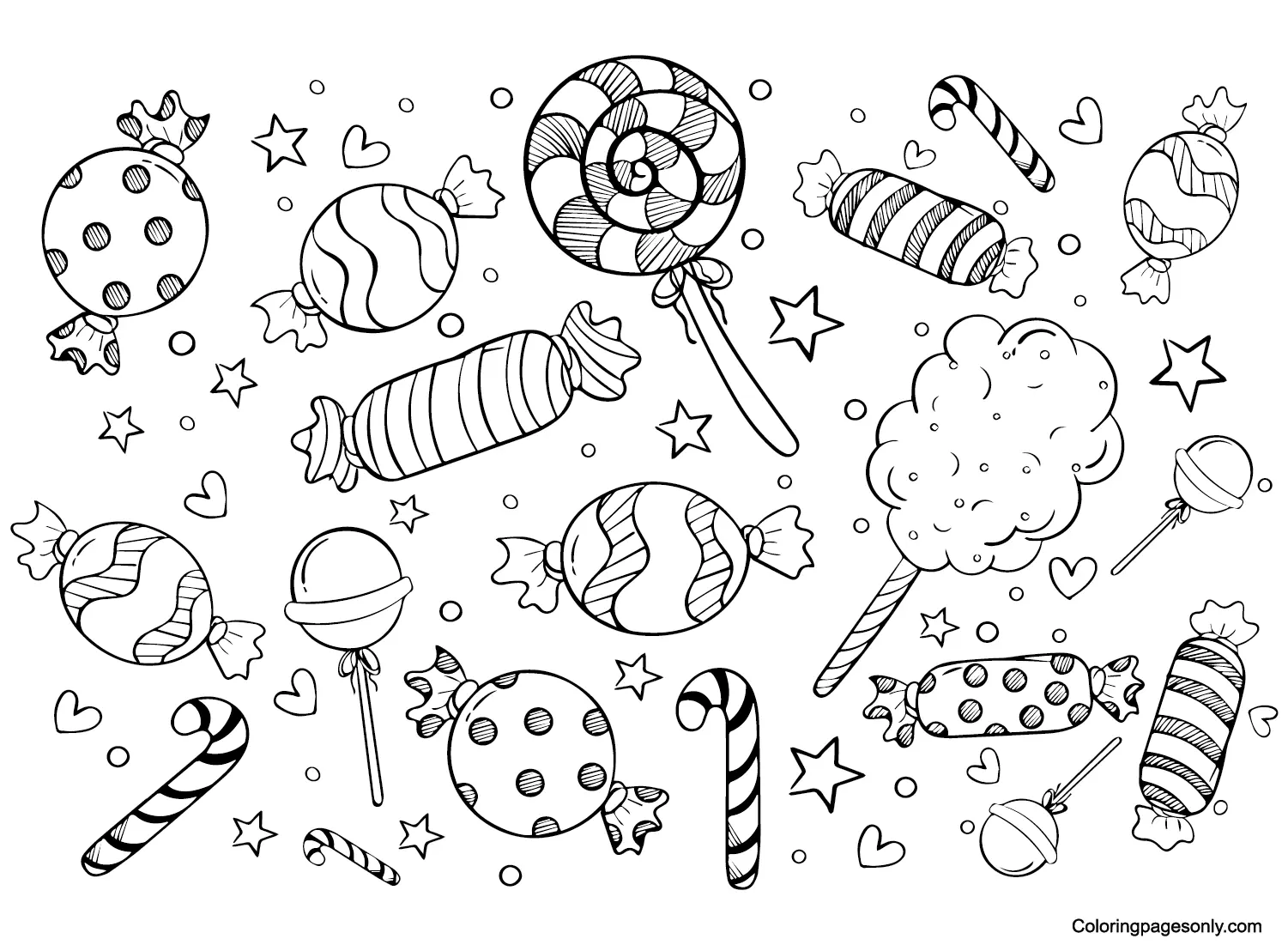 Desenhos de Terra de Doces Para Colorir 17