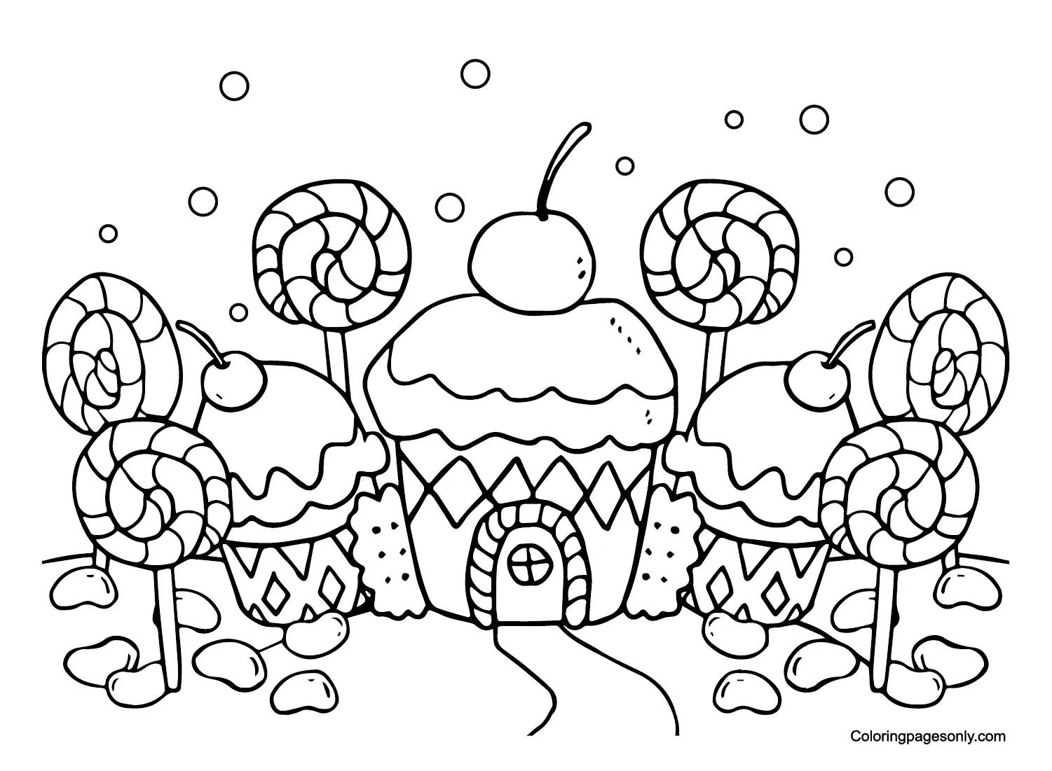 Desenhos de Terra de Doces Para Colorir 3