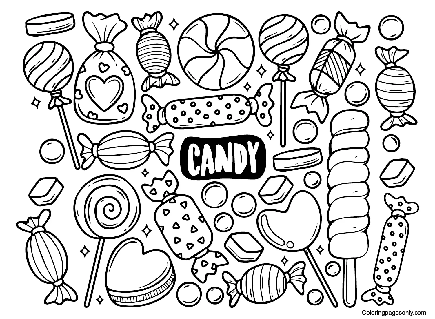 Desenhos de Terra de Doces Para Colorir 6