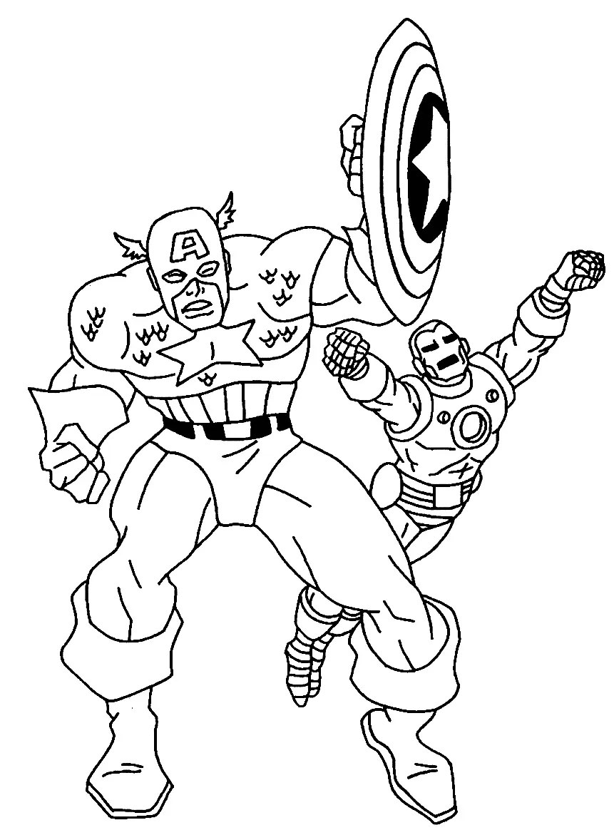 Desenhos de Captain America Para Colorir 1