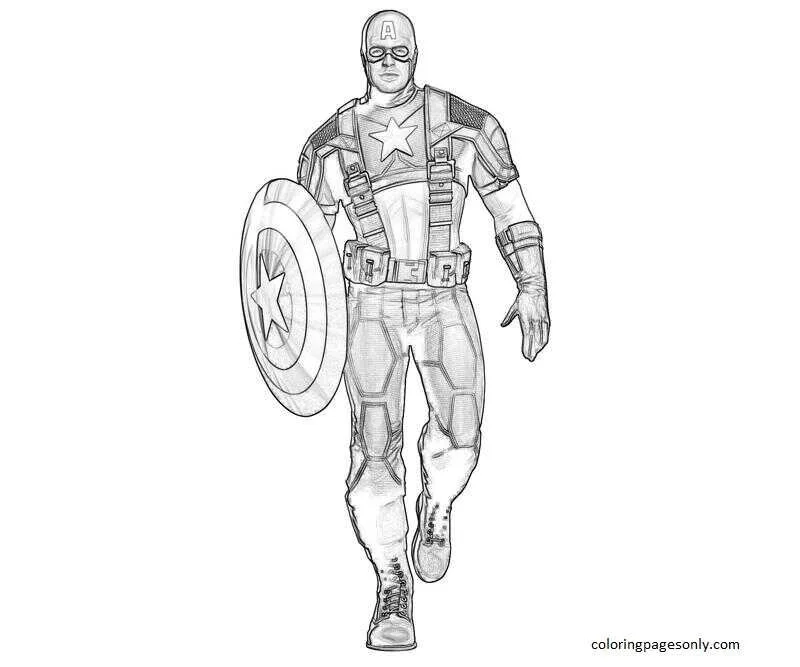 Desenhos de Captain America Para Colorir 10