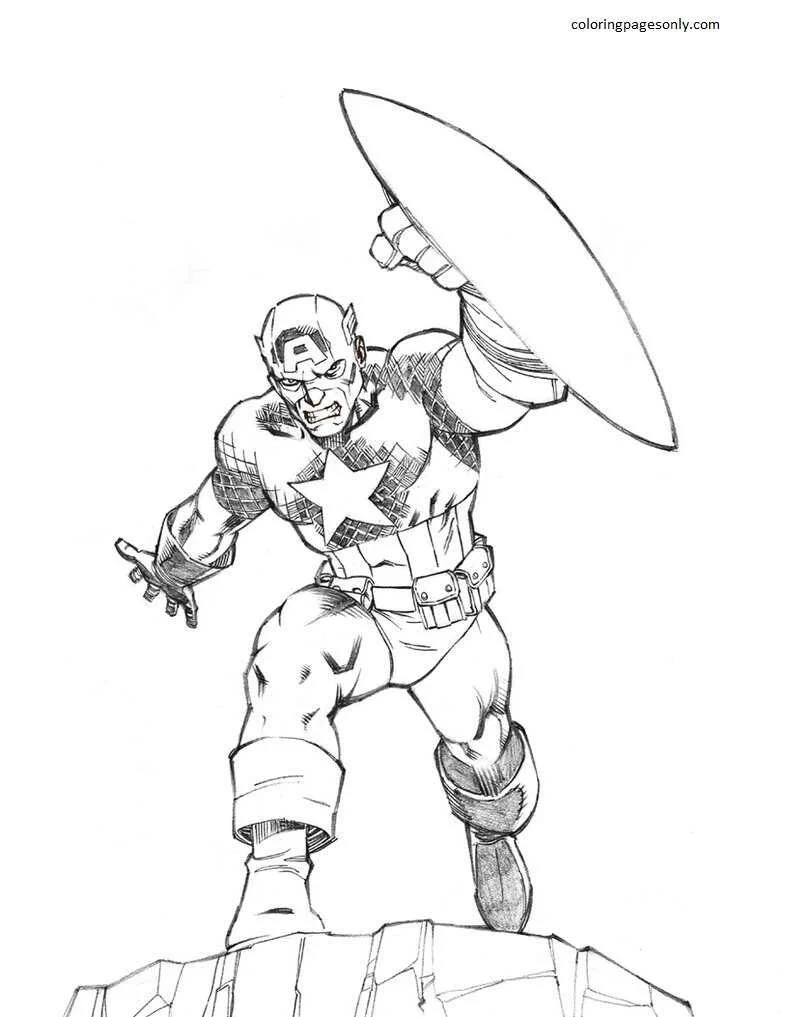 Desenhos de Captain America Para Colorir 29