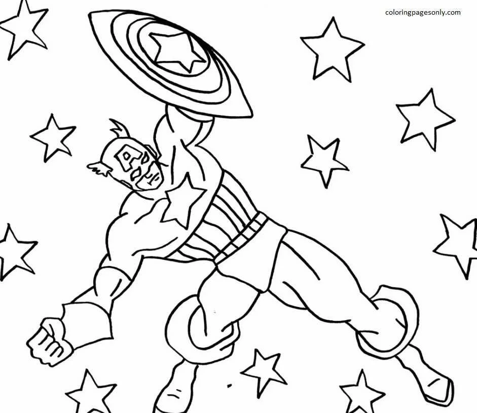 Desenhos de Captain America Para Colorir 33