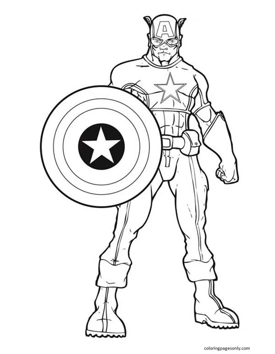 Desenhos de Captain America Para Colorir 7