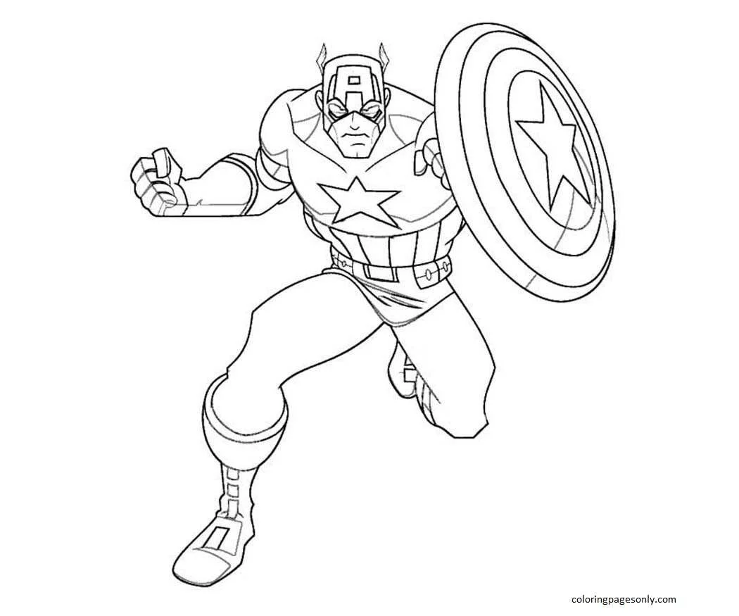 Desenhos de Captain America Para Colorir 9