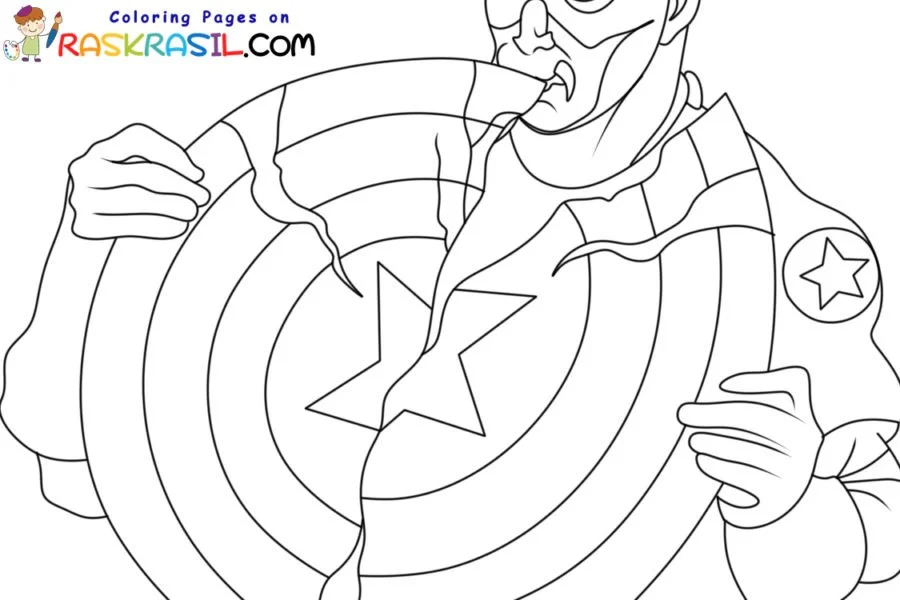 Captain America Shield Coloring Pages 5