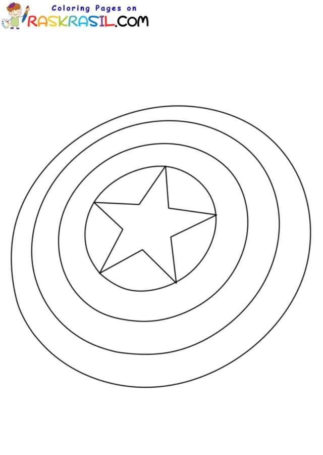 Captain America Shield Coloring Pages 7