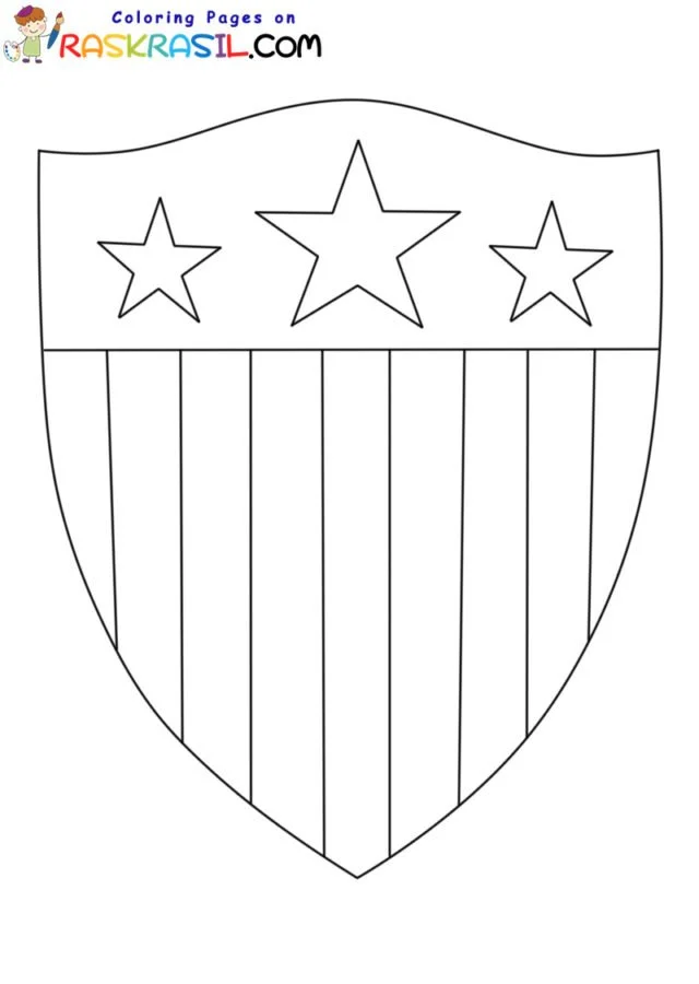Captain America Shield Coloring Pages 8