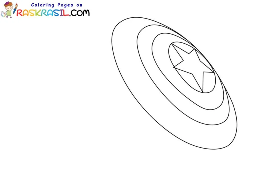 Captain America Shield Coloring Pages 9