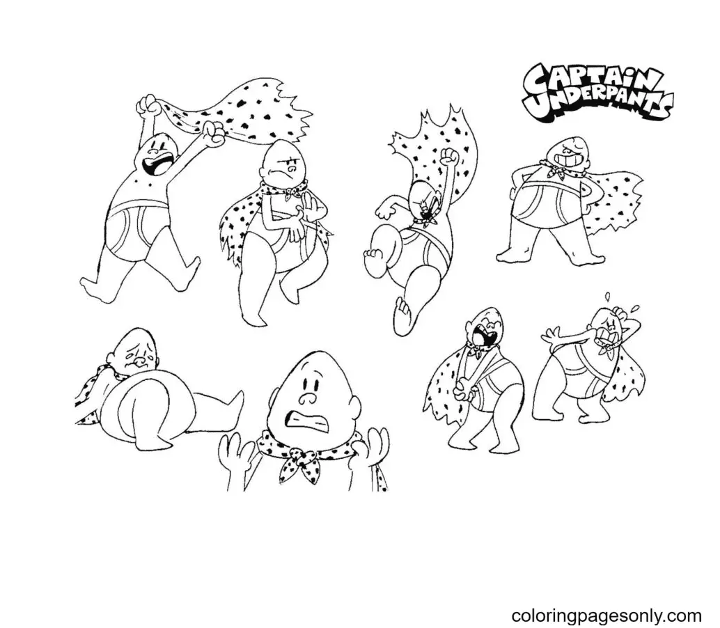 Desenhos de Capitao Cueca Para Colorir 53