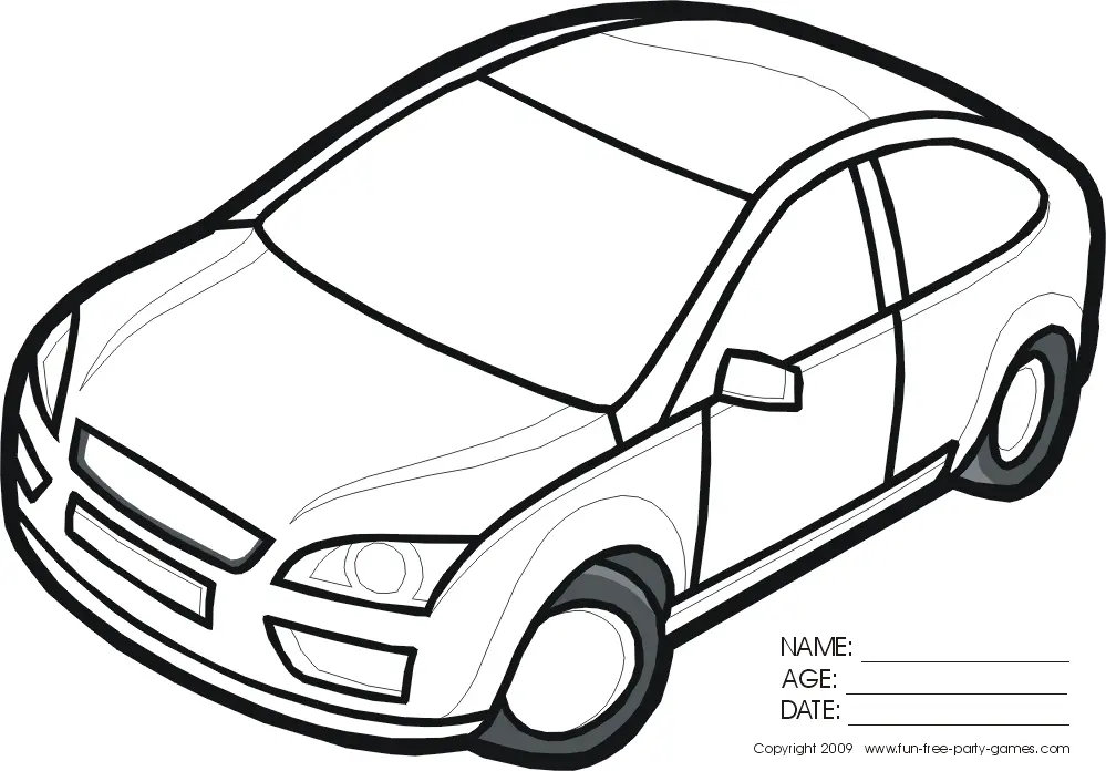 Carro Para Colorir 67