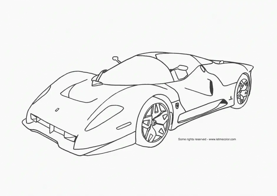 Carro Para Colorir 97