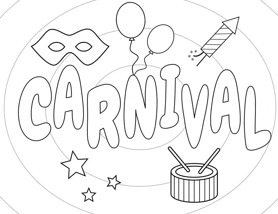 Carnaval Para Colorear 5