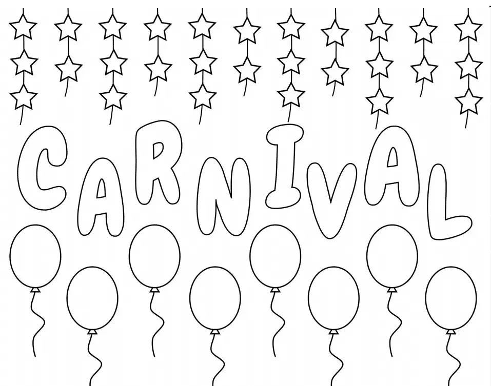 Carnaval Para Colorear 7