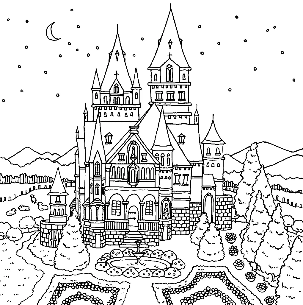 Schloss Ausmalbilder 34