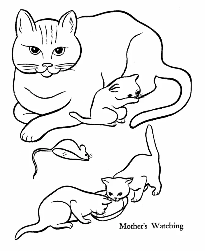 Cat Coloring Pages 11