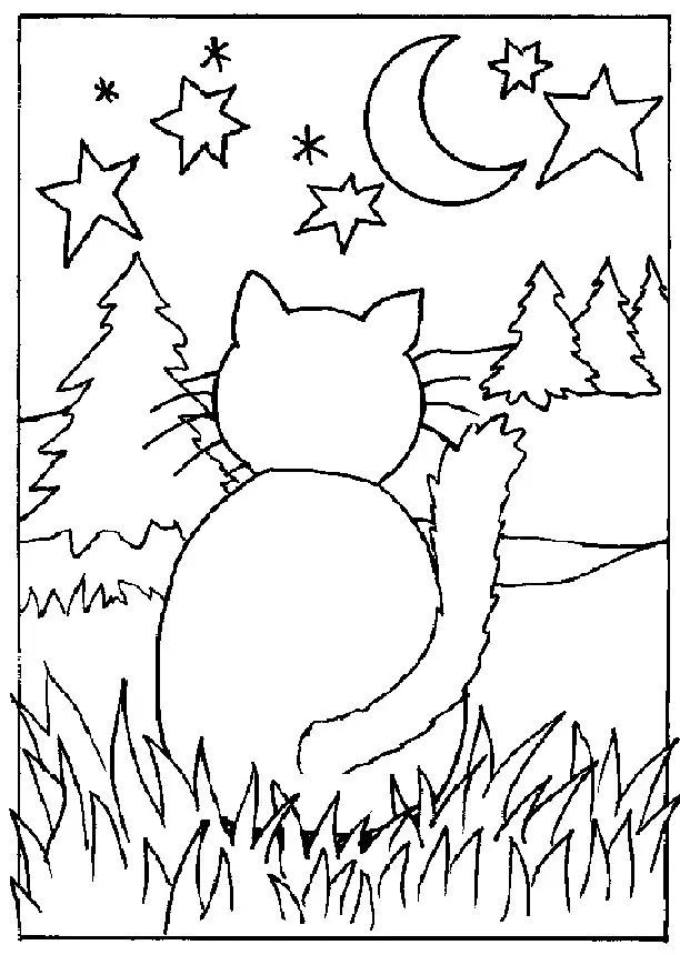 Cat Coloring Pages 123