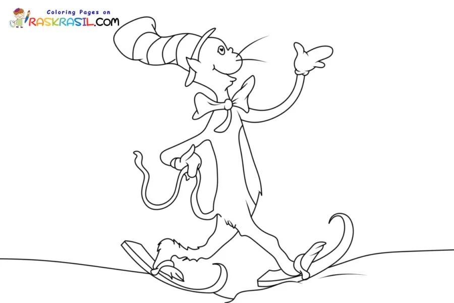 El Gato En El Sombrero Para Colorear 50