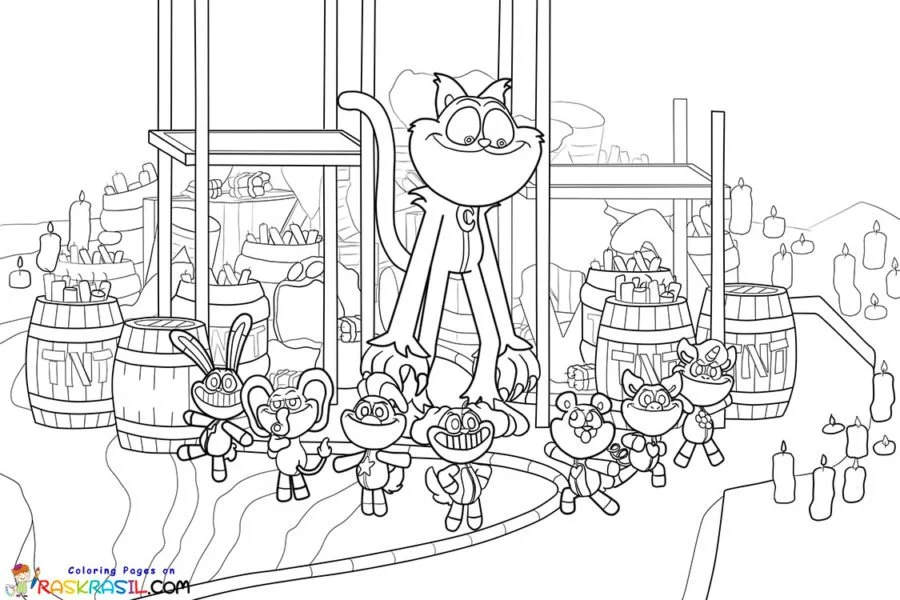 Catnap Para Colorear 2