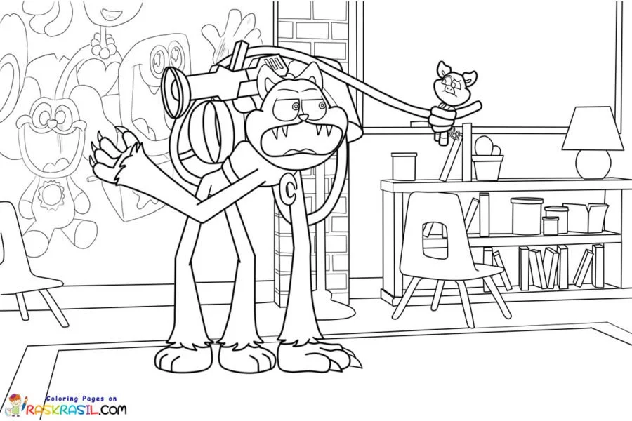 Catnap Para Colorear 3