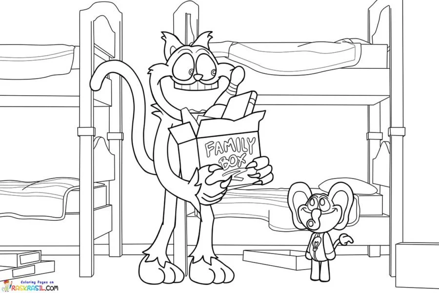 Catnap Para Colorear 9