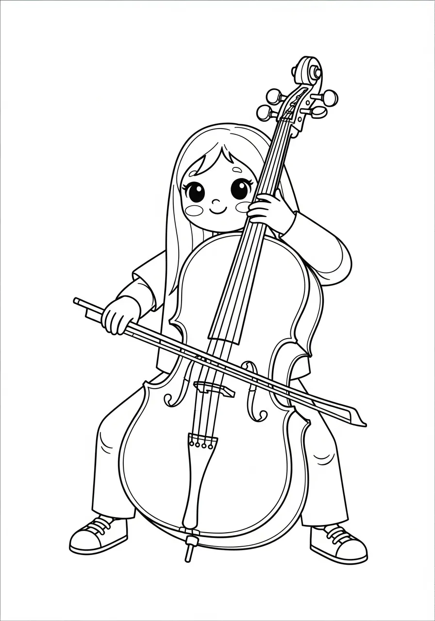 Cello Coloring pages 15