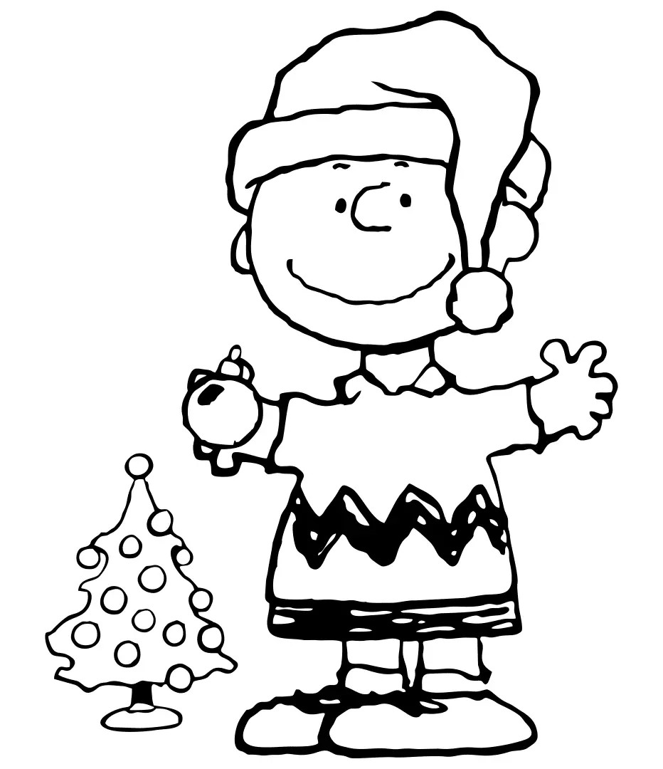 Charlie Brown Christmas Coloring Pages 1
