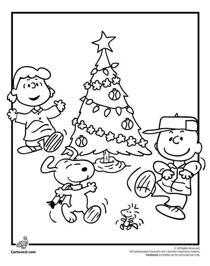 Charlie Brown Christmas Coloring Pages 11