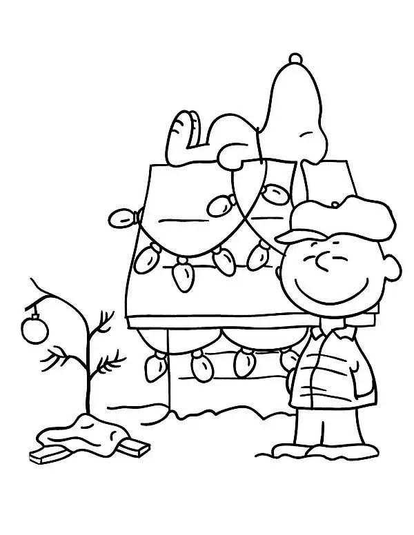 Charlie Brown Christmas Coloring Pages 14
