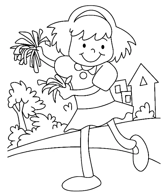 Desenhos de Animadora de Torcida Para Colori 24