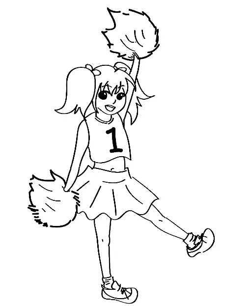 Desenhos de Animadora de Torcida Para Colori 29