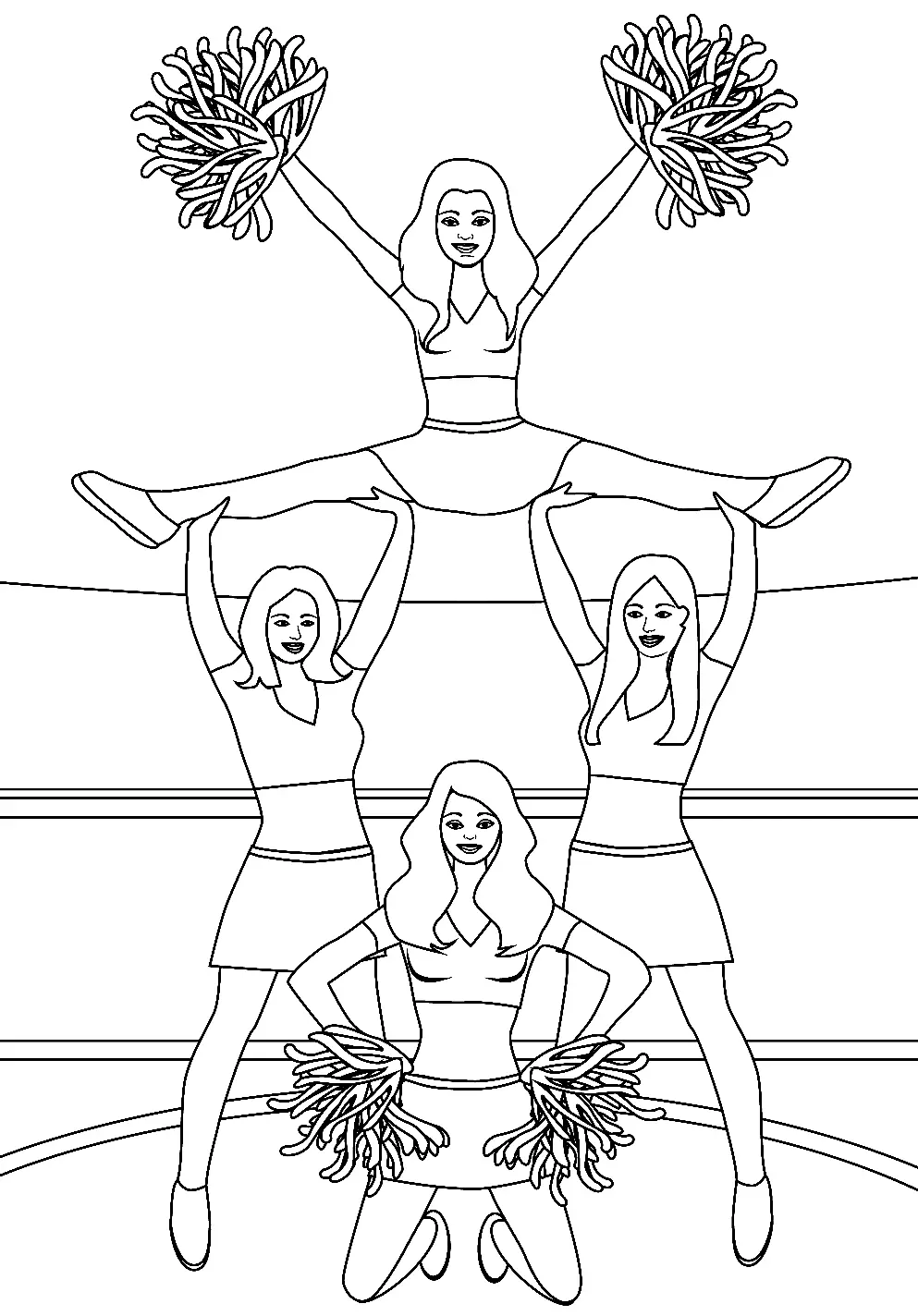 Desenhos de Animadora de Torcida Para Colori 8