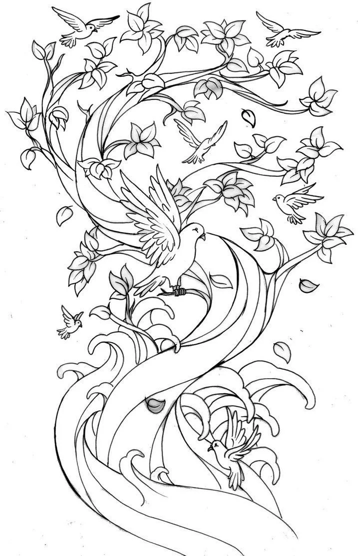 Kirschblüten Ausmalbilder 21