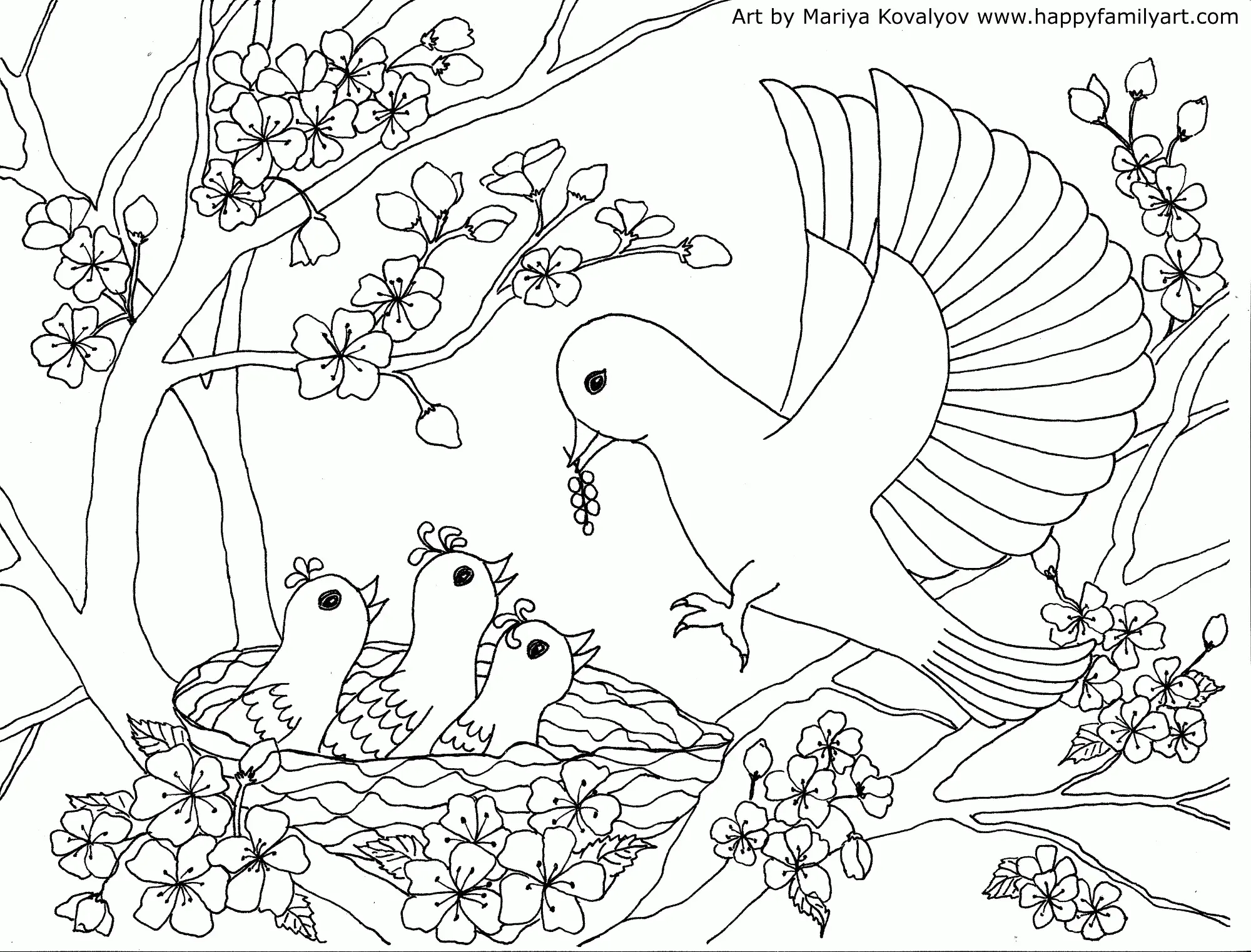 Kirschblüten Ausmalbilder 26