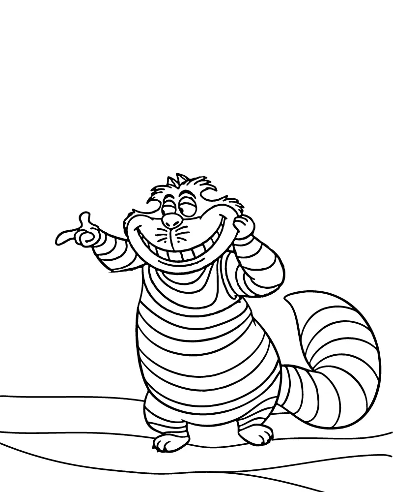Gato de Cheshire Para Colorir 5