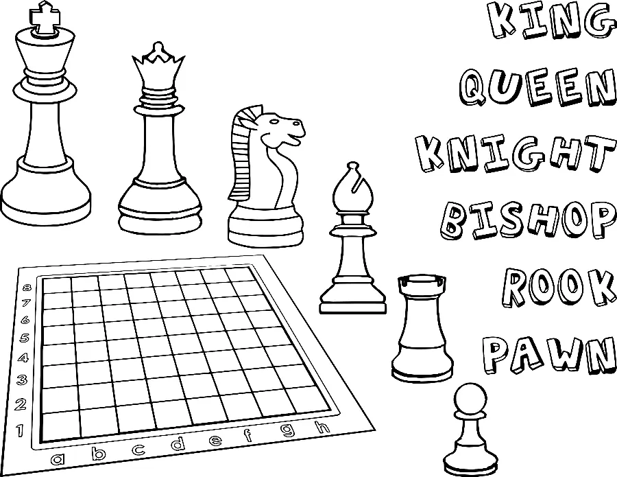 Schach Ausmalbilder 17