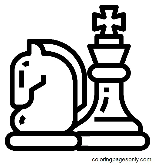 Schach Ausmalbilder 42
