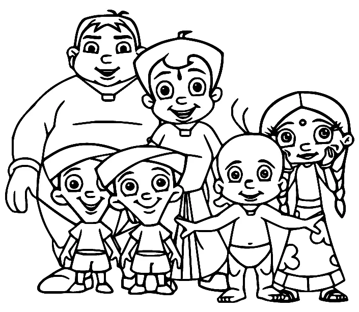 Chhota Bheem Para Colorear 1