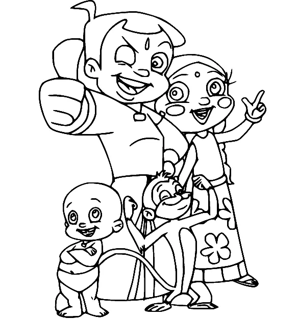 Chhota Bheem Para Colorear 14