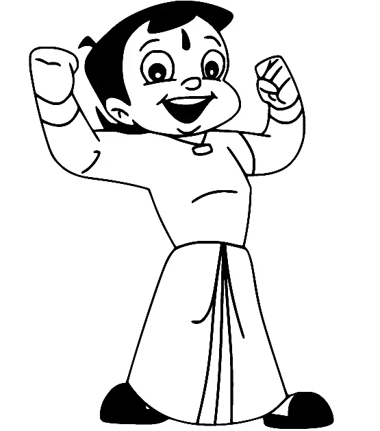 Chhota Bheem Para Colorear 16