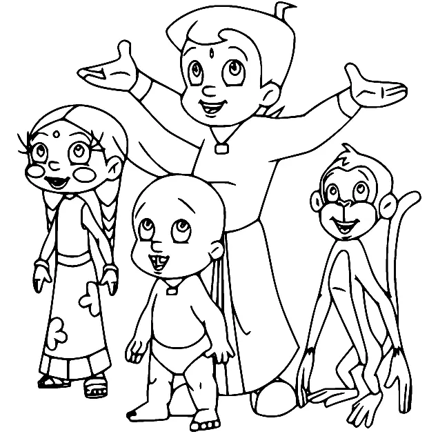 Chhota Bheem Para Colorear 2