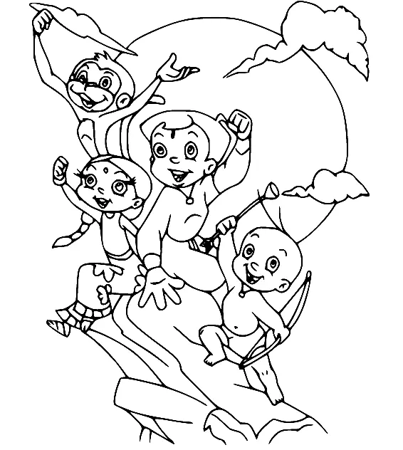 Chhota Bheem Para Colorear 30