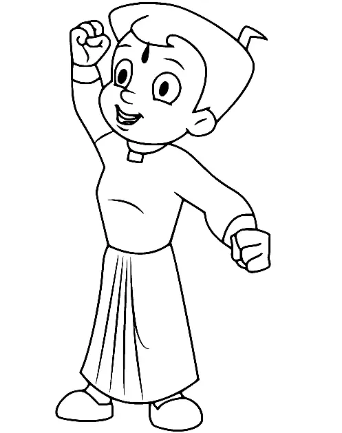 Chhota Bheem Para Colorear 42
