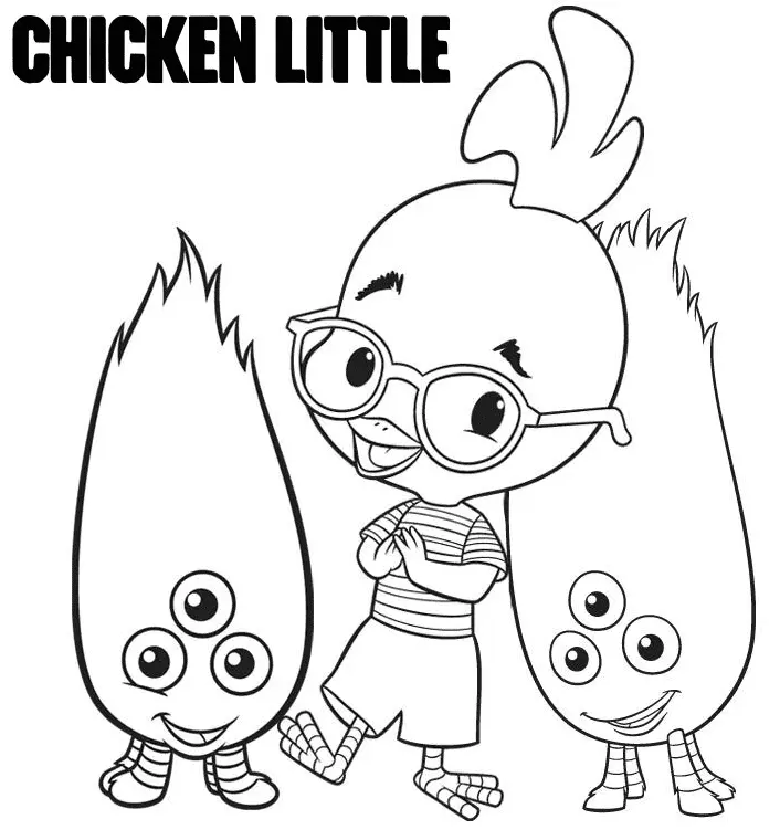 Chicken Little Coloring Pages 14