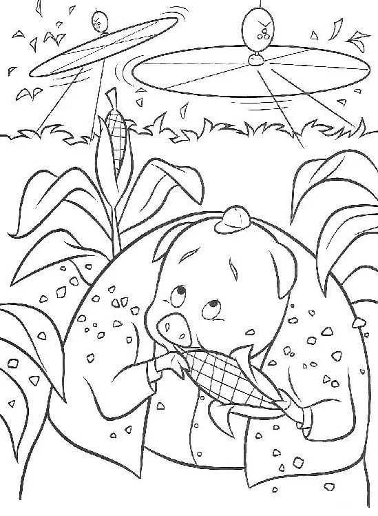 Chicken Little Coloring Pages 16