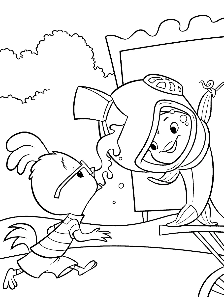 Chicken Little Coloring Pages 4