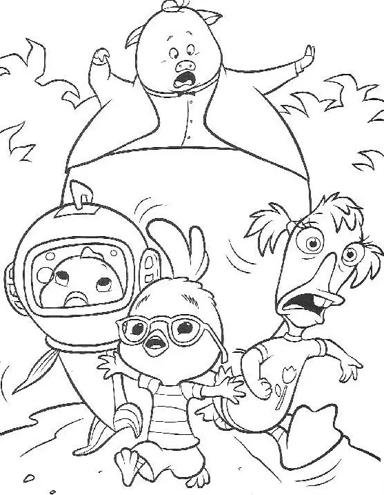 Chicken Little Coloring Pages 9