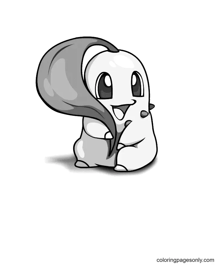 Chikorita Coloring Pages 5