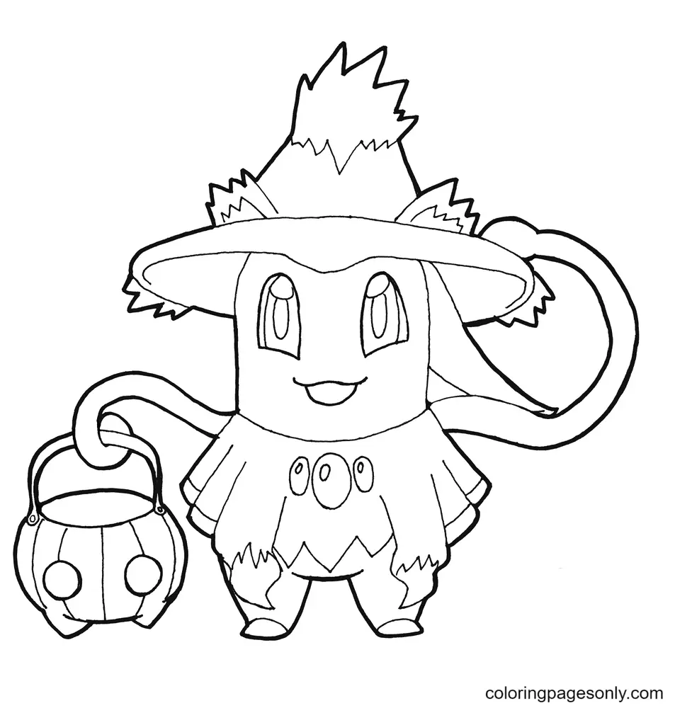 Chikorita Coloring Pages 6